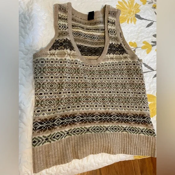 2000s Gap Fair Isle Sweater Vest, 100% wool; Read Measurements! - Picture 1 of 7